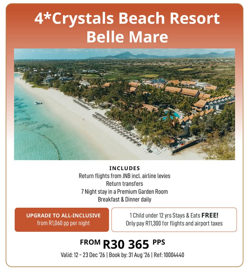 4* Crystals Beach Resort Belle Mare